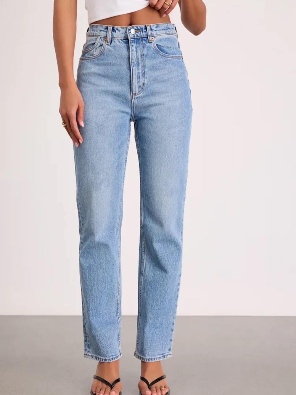 Lulu's High-Rise Straight Leg Jeans - Light Blue